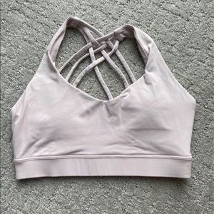 Light pink sports bra